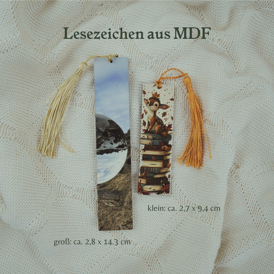 Lesezeichen, sublimiert aus MDF